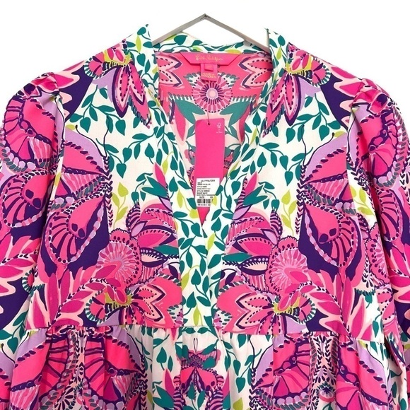 Lilly Pulitzer Winona Stretch Tunic Shes Too Fly Size XS NEW - Picture 8 of 16